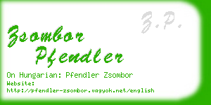 zsombor pfendler business card